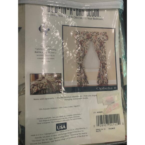 (2) Dan River Blouson Valance‎ Ophelia II Pattern - Picture 3 of 5